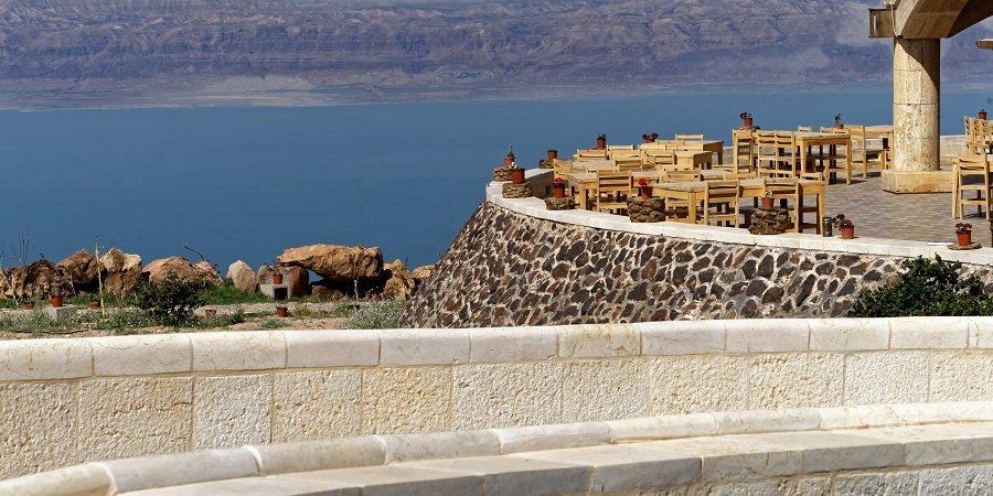 Vista panoramica del Mar Morto